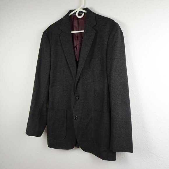 Hart Schaffner Marx Sport Jacket Men's 44R Size L Gray Executive Office Classic - Picture 4 of 8